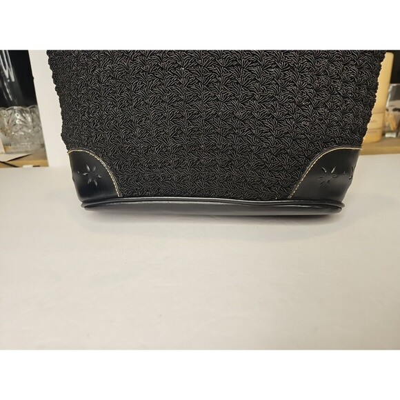 Retro Style Black Crochet Shoulder Bag With - Picture 3 of 11